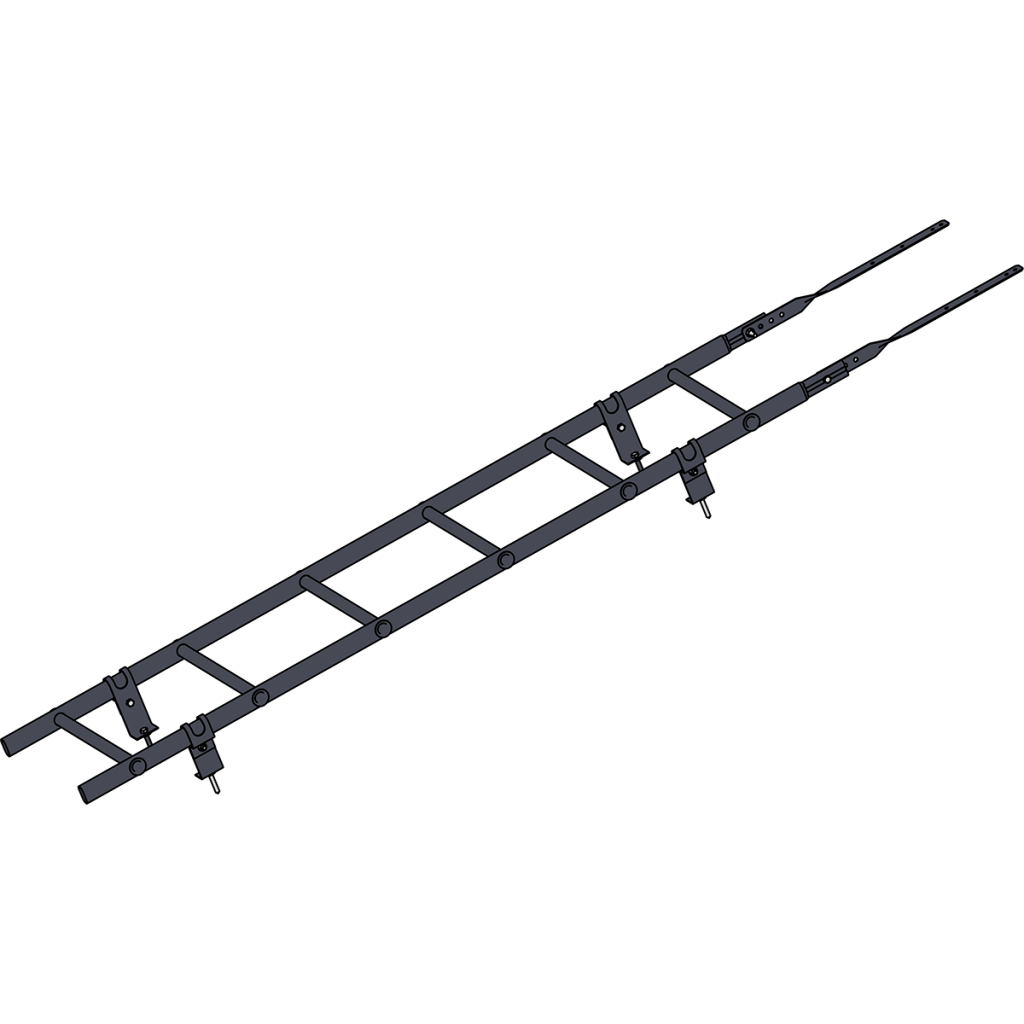 Лестница кровельная roofsystems prestige 400 универсальная, ral 7024 серый графит (1,2 м)