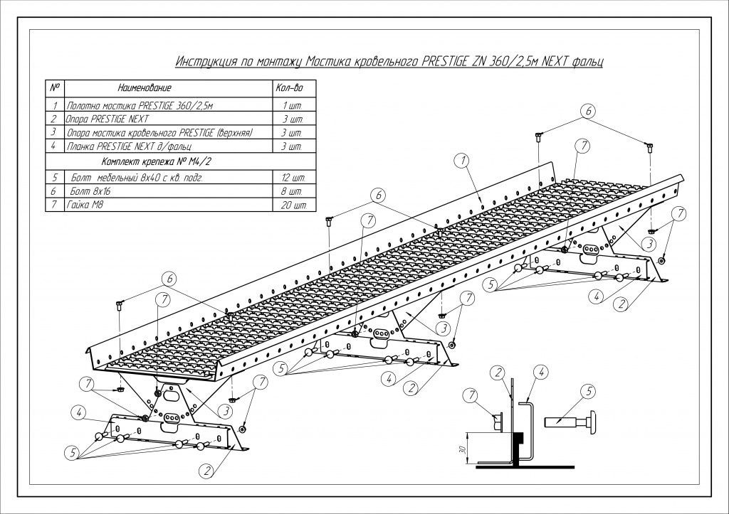 мостик кровельный roofsystems prestige 360 next фальц для фальцевой кровли, ral (2,5 м)