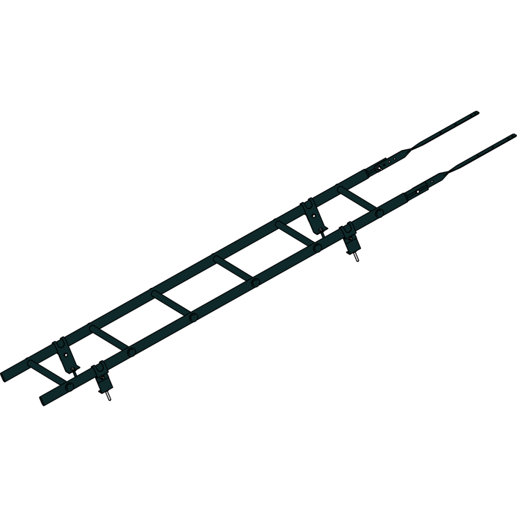 лестница кровельная roofsystems prestige 400 универсальная, ral 9005 черный (1,8 м)