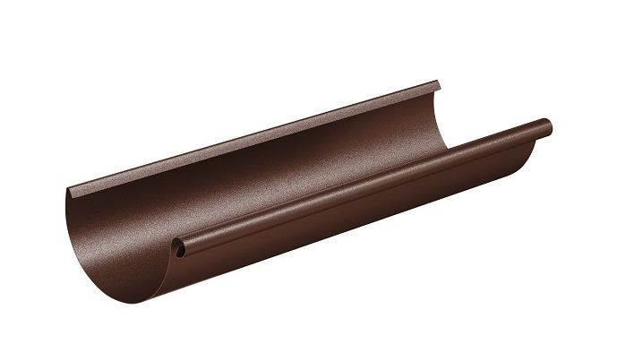 желоб водосточный aquasystem премиум покрытие pu matt d125 мм, ral 8017 коричневый матовый (3 м)