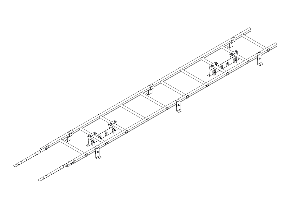 лестница кровельная roofsystems prestige 400 master фальц для фальцевой кровли, ral 9010 белый (3 м)