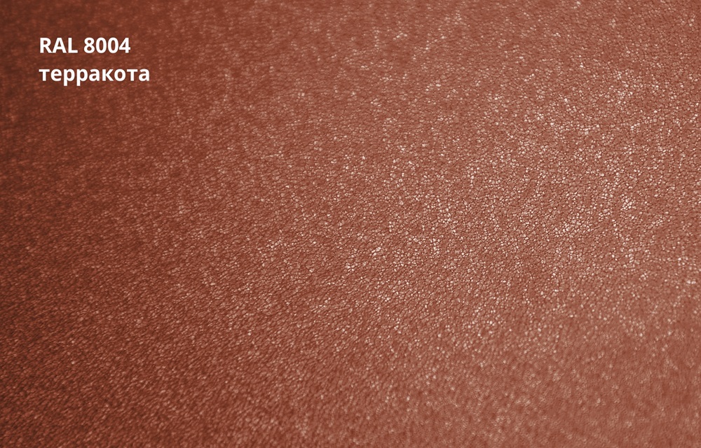 кликфальц satin matt 0,5 мм полиэстер матовый текстурированный (ре), ral 8004 терракота