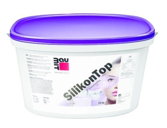 декоративная штукатурка baumit silikontop на силиконовой основе, 25 кг