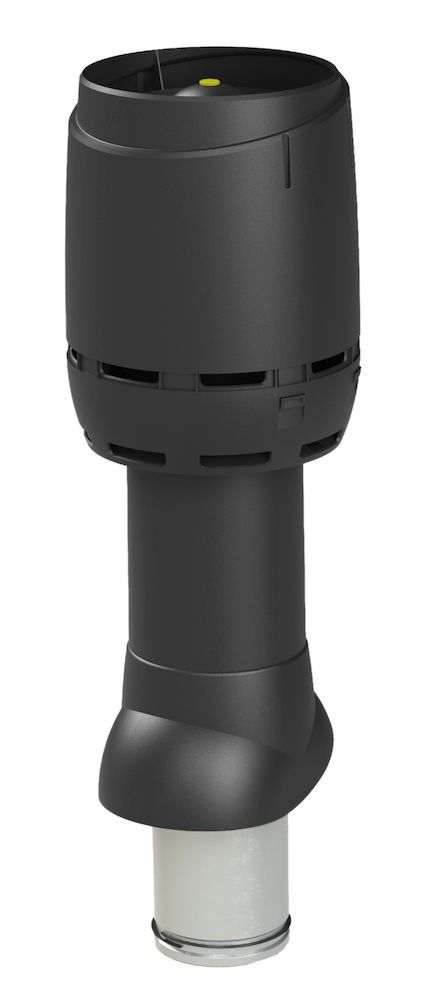 вентиляционный выход vilpe 125p/из/700 мм flow, rr 33 черный