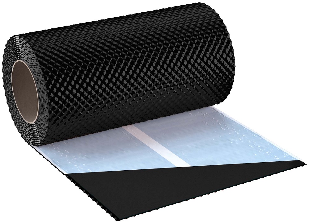 лента для примыкания eurovent flex 3d черный ral 9005, 300х5000 мм
