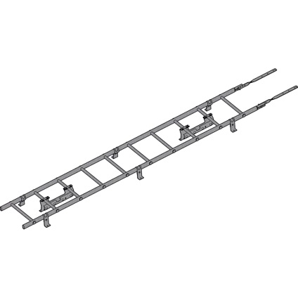 лестница кровельная roofsystems prestige 400 next фальц для фальцевой кровли, ral 7004 серый (3 м)