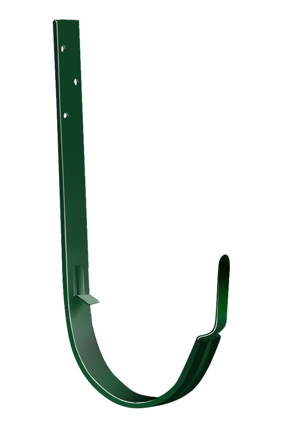 крюк крепления желоба длинный grand line pu d125 мм, ral 6005 зеленый