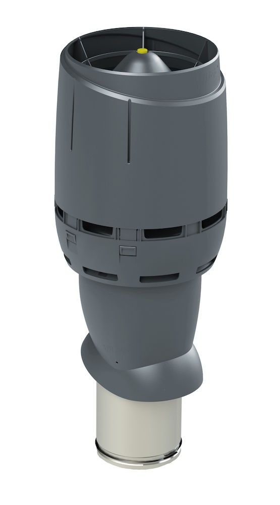 вентиляционный выход vilpe 160p/из/500 мм flow, rr 23 серый