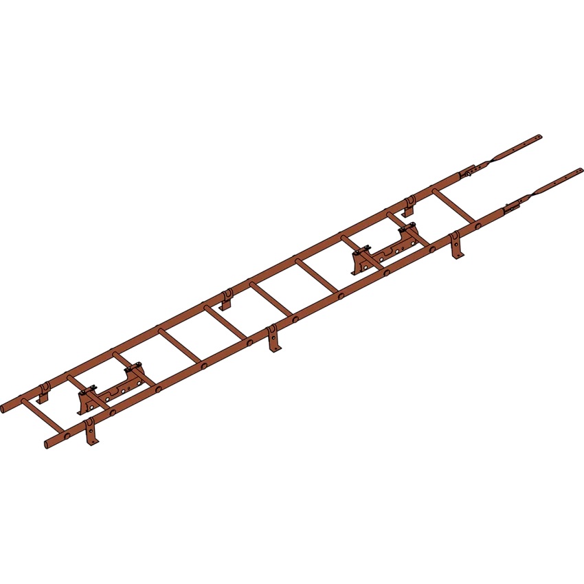 лестница кровельная roofsystems prestige 400 next фальц для фальцевой кровли, ral 8004 терракота (3 м)