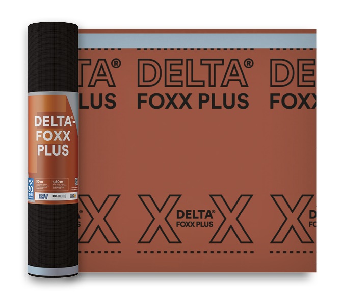 Мембрана диффузионная delta foxx plus 270 гр/м2 c зоной проклейки (75 м2)