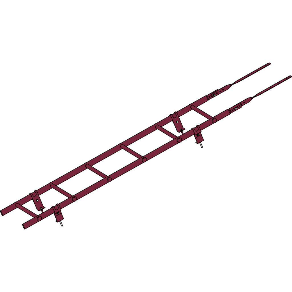 лестница кровельная roofsystems prestige 400 универсальная, ral 3005 красное вино (1,8 м)
