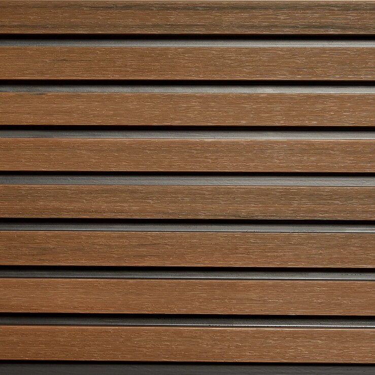 фасадная стеновая панель дпк cm wall dual teak (тик), 26x219x3000 мм