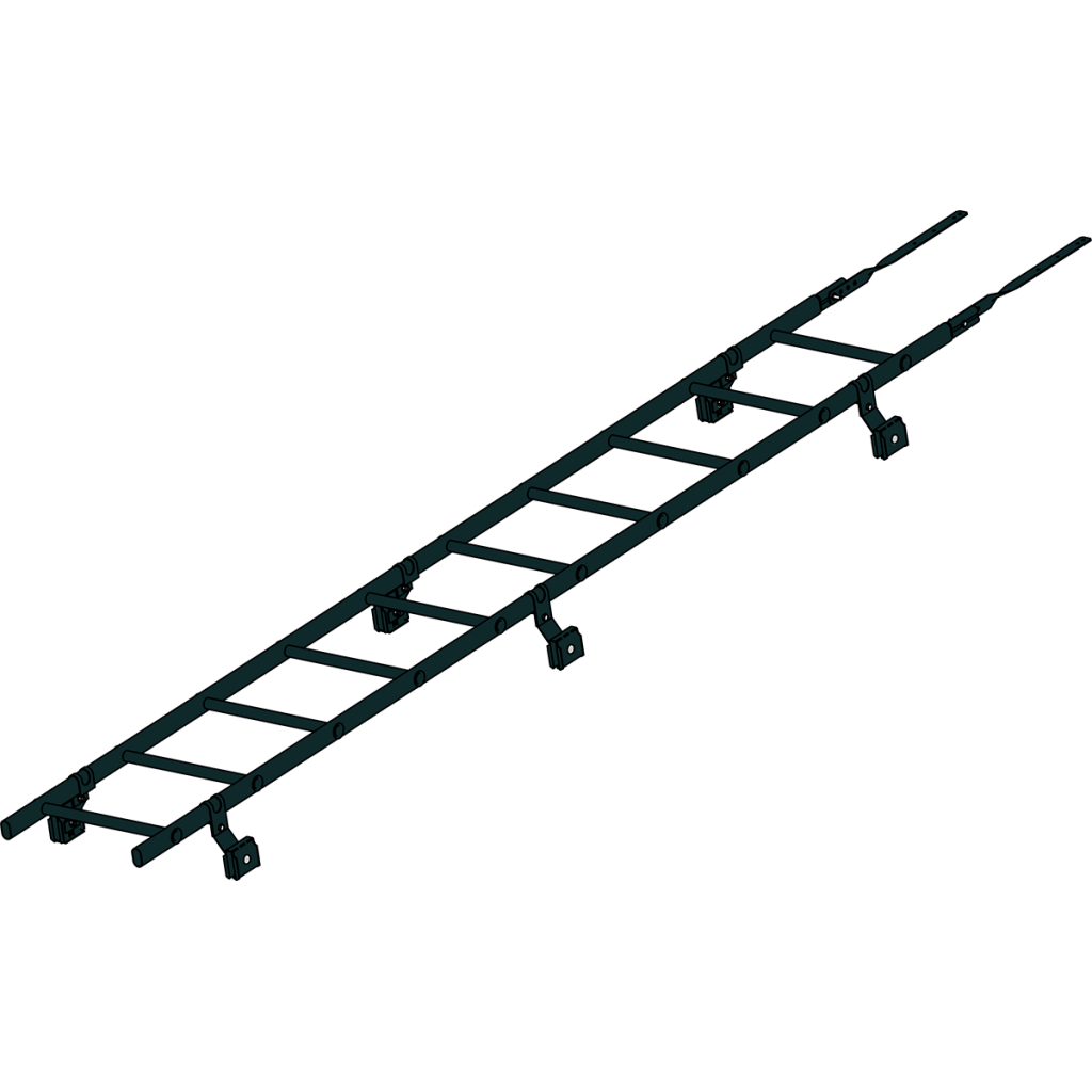 лестница кровельная roofsystems prestige 400 фальц для фальцевой кровли, ral 9005 черный (3 м)