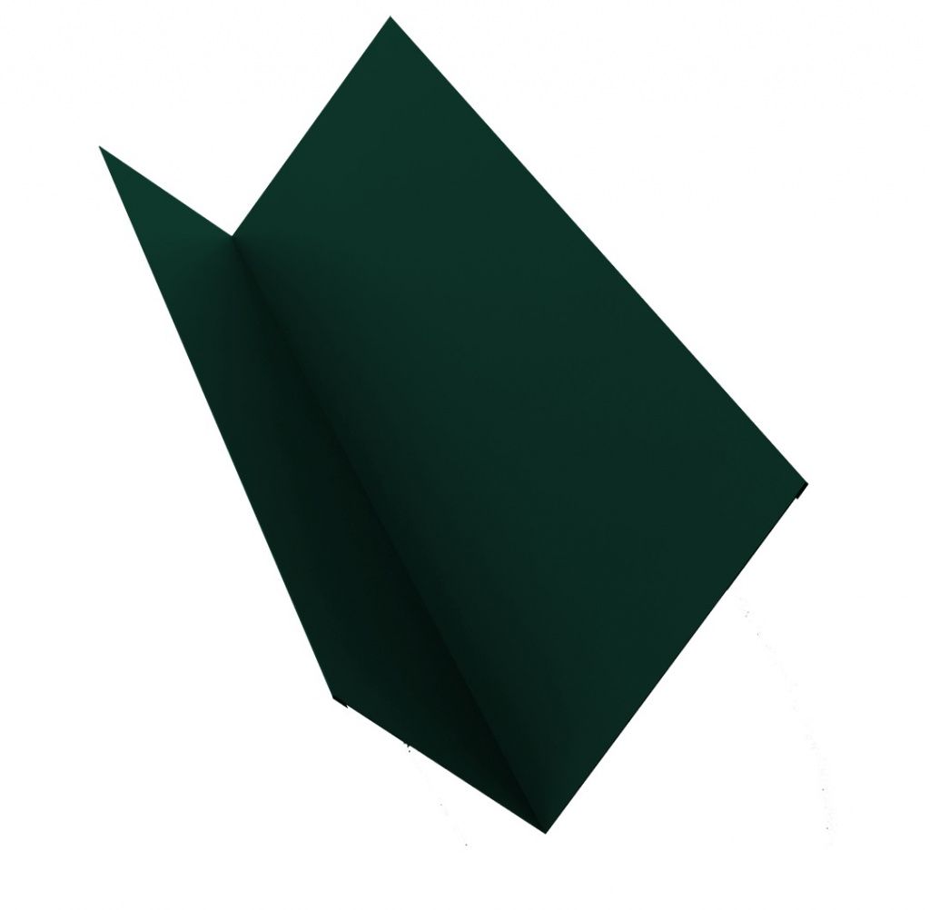 планка примыкания 90x140 мм grand line 0,45 мм полиэстер (pе), ral 6005 зеленый мох, 2000 мм