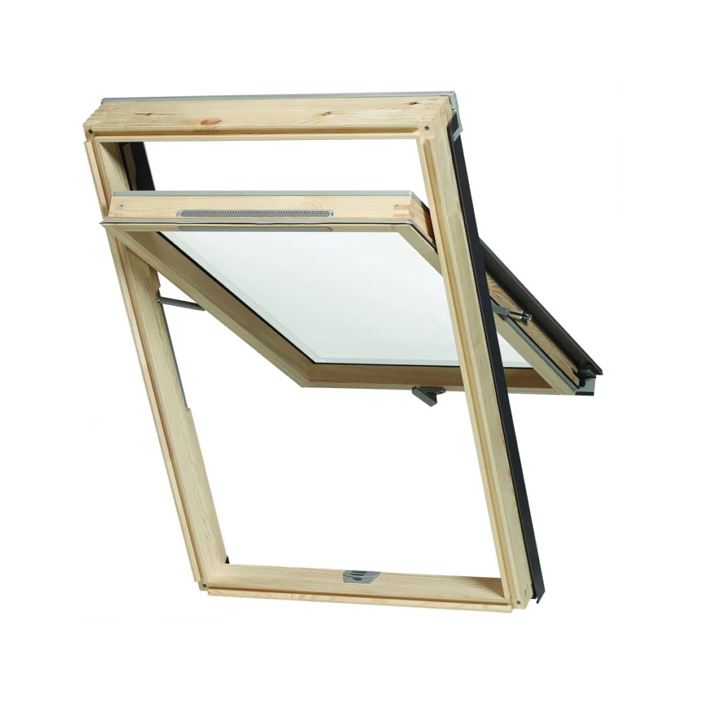 мансардное окно rooflite+ moe b1000 с приподнятой осью поворота створки, m8a 78х140 см