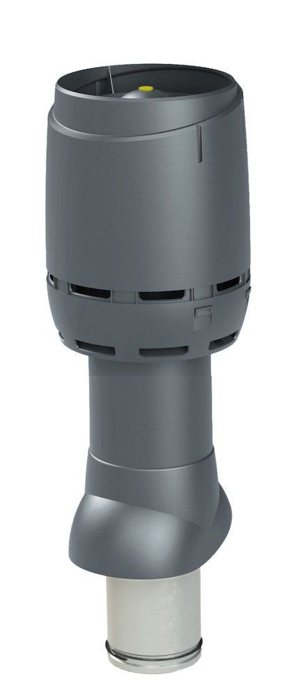вентиляционный выход vilpe 125p/из/500 мм flow, rr 23 серый
