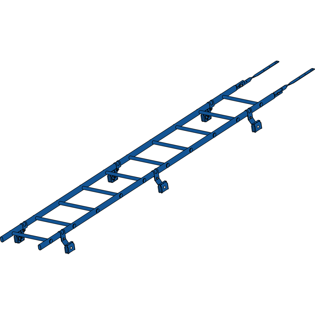 лестница кровельная roofsystems prestige 400 фальц для фальцевой кровли, ral 5005 сигнально-синий (3 м)