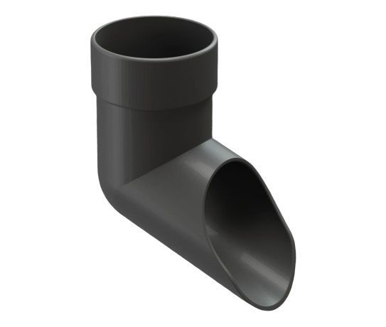 колено сливное docke lux d100, графит