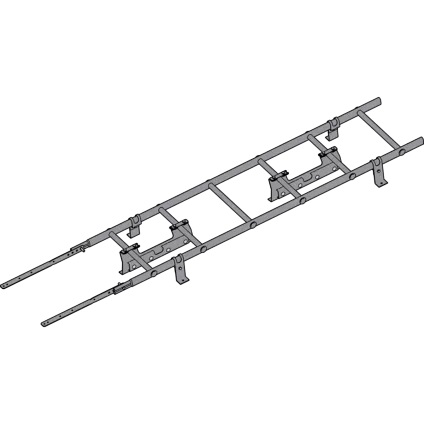 лестница кровельная roofsystems prestige 400 next фальц для фальцевой кровли, ral 7004 серый (1,2 м)