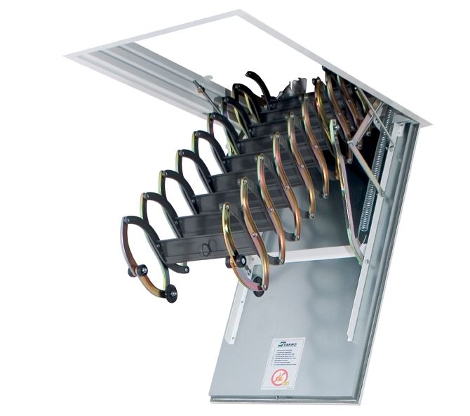чердачная лестница fakro lsf, высота 280-300 см, размер проема 50x80