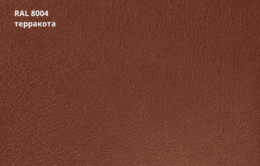 фальц двойной стоячий satin matt tx 0,5 мм полиэстер матовый текстурированный (ре), ral 8004 терракота
