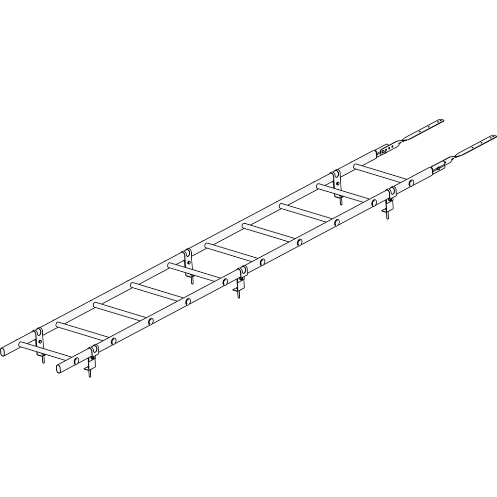 лестница кровельная roofsystems prestige 400 универсальная, zn оцинкованная (3 м)