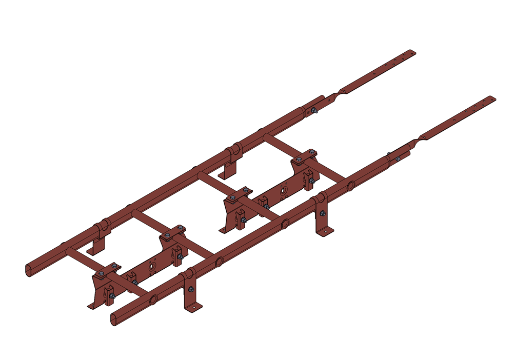 лестница кровельная roofsystems prestige 400 master фальц для фальцевой кровли, ral 3009 красная окись (1,8 м)