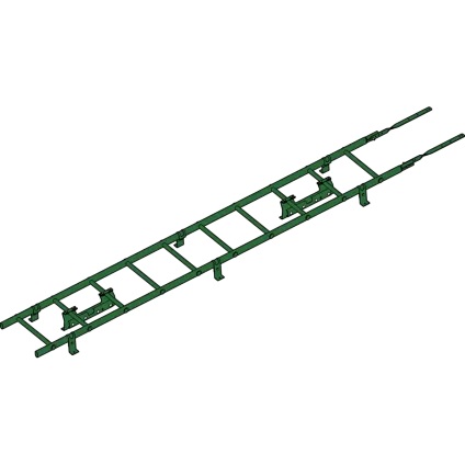 лестница кровельная roofsystems prestige 400 next фальц для фальцевой кровли, ral 6002 зеленый лист (3 м)