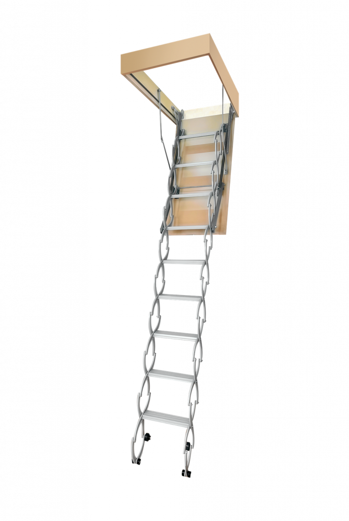 чердачная лестница fakro loftstep lst lite, высота 300 см, размер проема 60x120