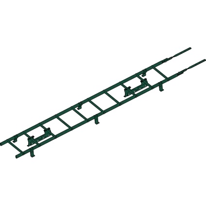 лестница кровельная roofsystems prestige 400 next фальц для фальцевой кровли, ral 6005 зеленый мох (3 м)