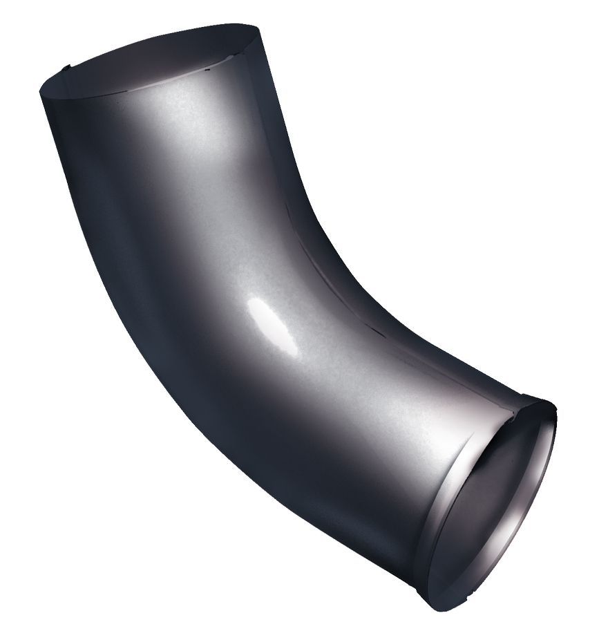 колено сливное grand line pu d90 мм, ral 7024 темно-серый