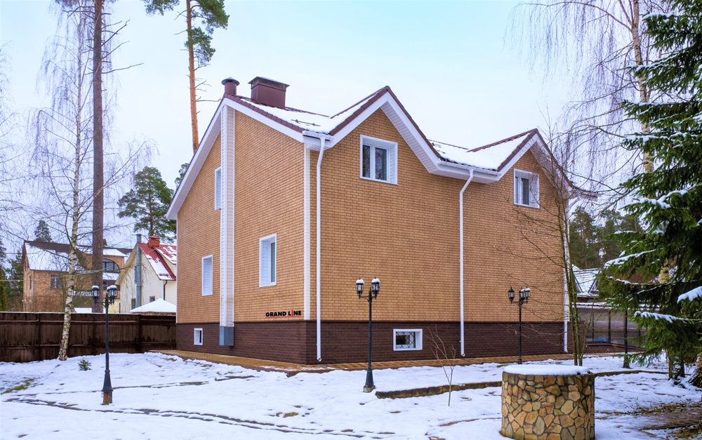 панель фасадная grand line "яфасад" classic балтийский кирпич, янтарь