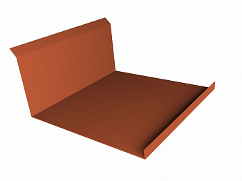 планка примыкания нижняя 122x260 мм grand line 0,45 мм полиэстер (pе), ral 8004 терракота, 2000 мм