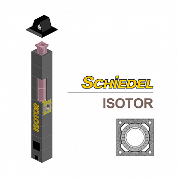 комплект дымохода schiedel isotor одноходовой с верхним комплектом, диаметр 16 см, 7 м