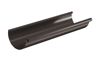 желоб водосточный aquasystem комфорт покрытие pe d125 мм, rr 32 темно-коричневый (3 м)