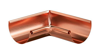 угол желоба внутренний 90 град. aquasystem d125 мм, медный