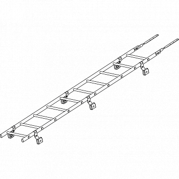 лестница кровельная roofsystems prestige 400 фальц для фальцевой кровли, ral 9010 белый (3 м)