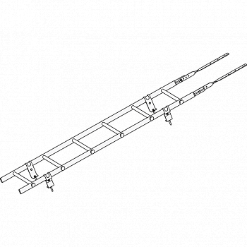 Лестница кровельная roofsystems prestige 400 универсальная, ral 9010 белый (1,2 м)