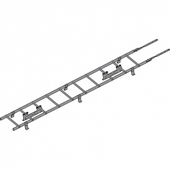 лестница кровельная roofsystems prestige 400 next фальц для фальцевой кровли, ral 7004 серый (3 м)