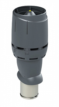 вентиляционный выход vilpe 160p/из/500 мм flow, rr 23 серый