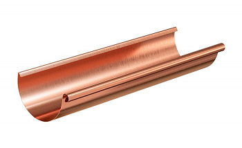 желоб водосточный aquasystem d125 мм, медный (3 м)