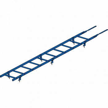 лестница кровельная roofsystems prestige 400 универсальная, ral 5005 сигнально-синий (3 м)