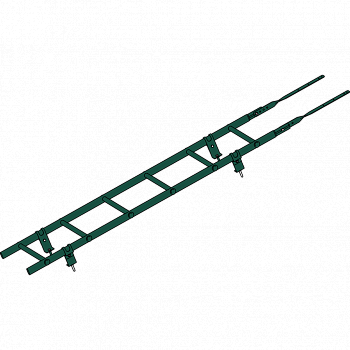 лестница кровельная roofsystems prestige 400 универсальная, ral 6005 зеленый мох (1,2 м)