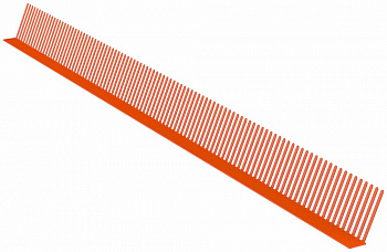 карнизный аэроэлемент свеса eurovent comb 60х1000 мм, кирпичный