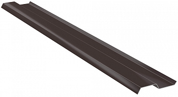 планка примыкания алюминиевая (планка вака) eurovent flex line коричневый ral 8019, 80х2000 мм