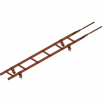 Лестница кровельная roofsystems prestige 400 универсальная, ral 8004 терракота (1,2 м)