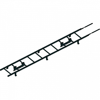 лестница кровельная roofsystems prestige 400 next фальц для фальцевой кровли, ral 9005 черный (3 м)