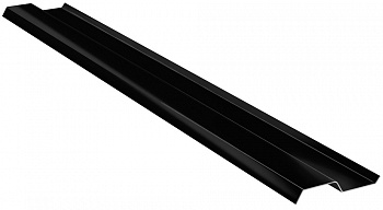 планка примыкания алюминиевая (планка вака) eurovent flex line черный ral 9005, 80х2000 мм