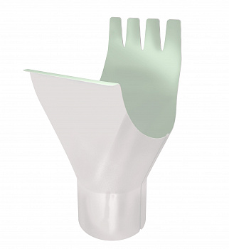 воронка желоба grand line pe d125/90 мм, ral 9003 белый